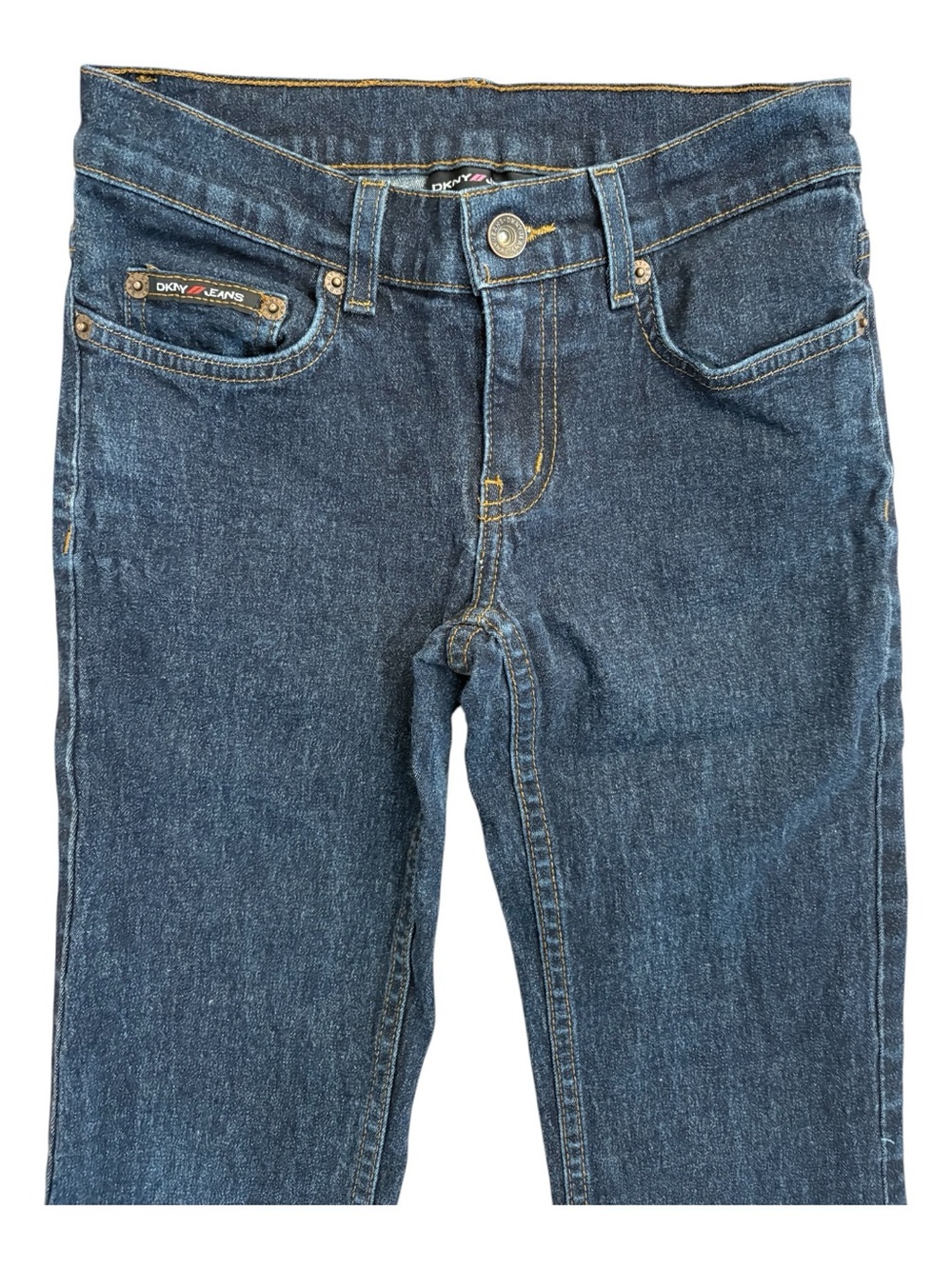 VTG 2000s DKNY Low Rise Dark Wash Bootcut Jeans 0L 0 Long - Picture 4 of 7